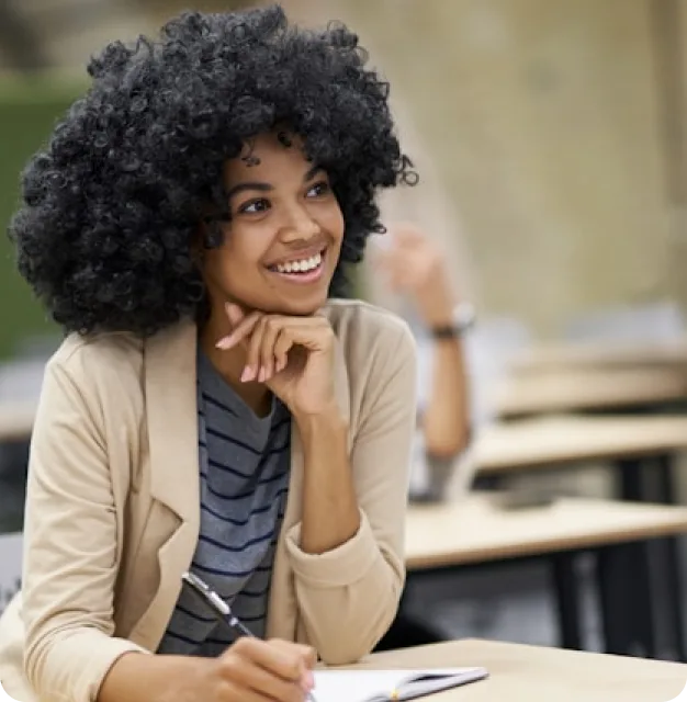 Student studying abroad at top university campus